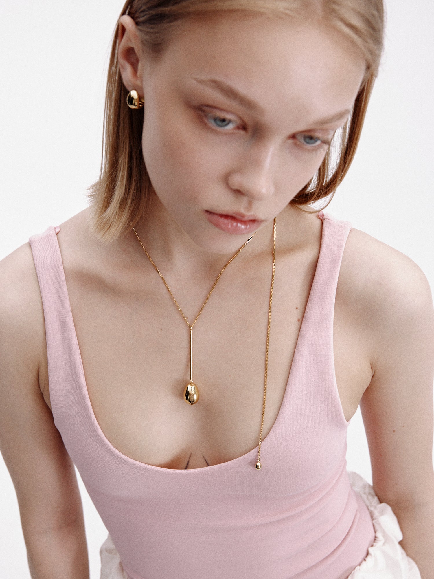 CHRYSALIS Sautoir Necklace Gold Vermeil