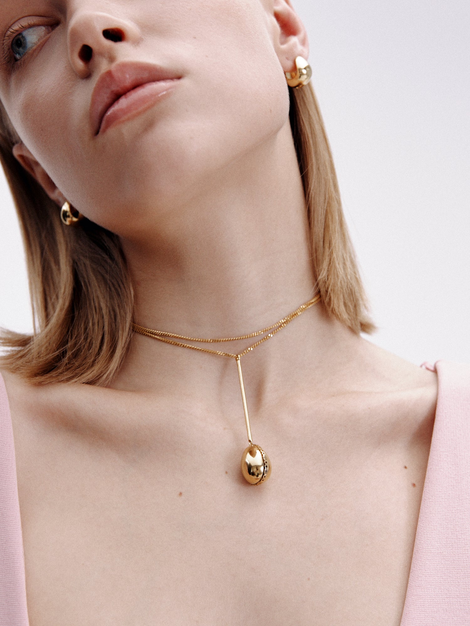 CHRYSALIS Sautoir Necklace Gold Vermeil